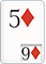 5 of Diamonds, 1/22, 2/20, 3/18, 4/16, 5/14, 6/12, 7/10, 8/8, 9/6, 10/4, 11/2 5 of Diamonds