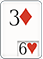 Three of Diamonds, 1/24, 2/22, 3/20, 4/18, 5/16, 6/14, 7/12, 8/10, 9/8, 10/6, 11/4, 12/2 Three of Diamonds