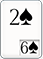 2 of Spades, 1/12, 2/10, 3/8, 4/6, 5/4, 6/2 2 of Spades